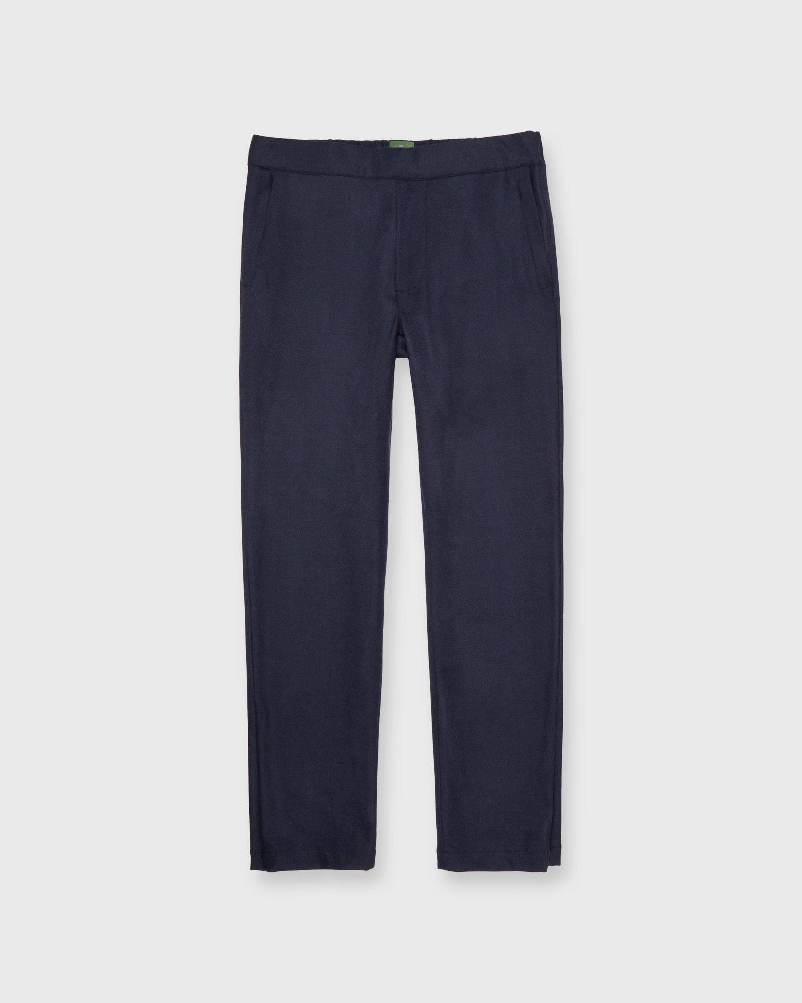 Tailored Track Pant in Air Force Blue Wool Stretch Flannel