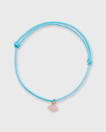 Load image into Gallery viewer, Kiss Charm Bracelet in Pink Enamel/Turquoise Cord
