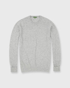Classic Crewneck Sweater in Pale Heather Grey Cashmere