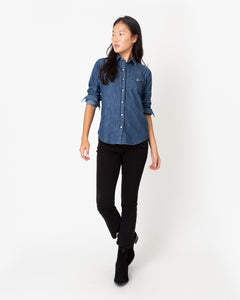 j crew western denim shirt