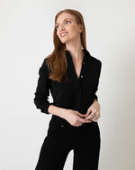 Load image into Gallery viewer, Icon Blouse in Black Silk Crepe de Chine
