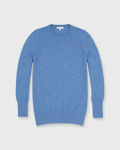 Cydney Boyfriend Crewneck Sweater in Heather Blue Cashmere