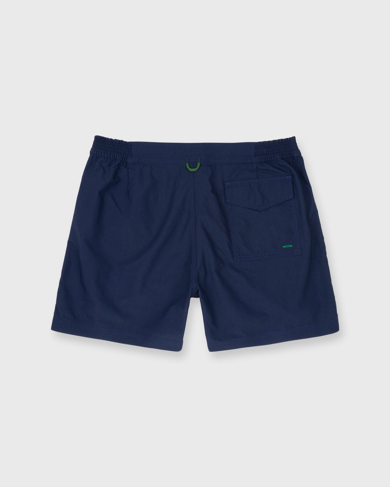 Zip-Front Standard Swim Short in Navy Nylon