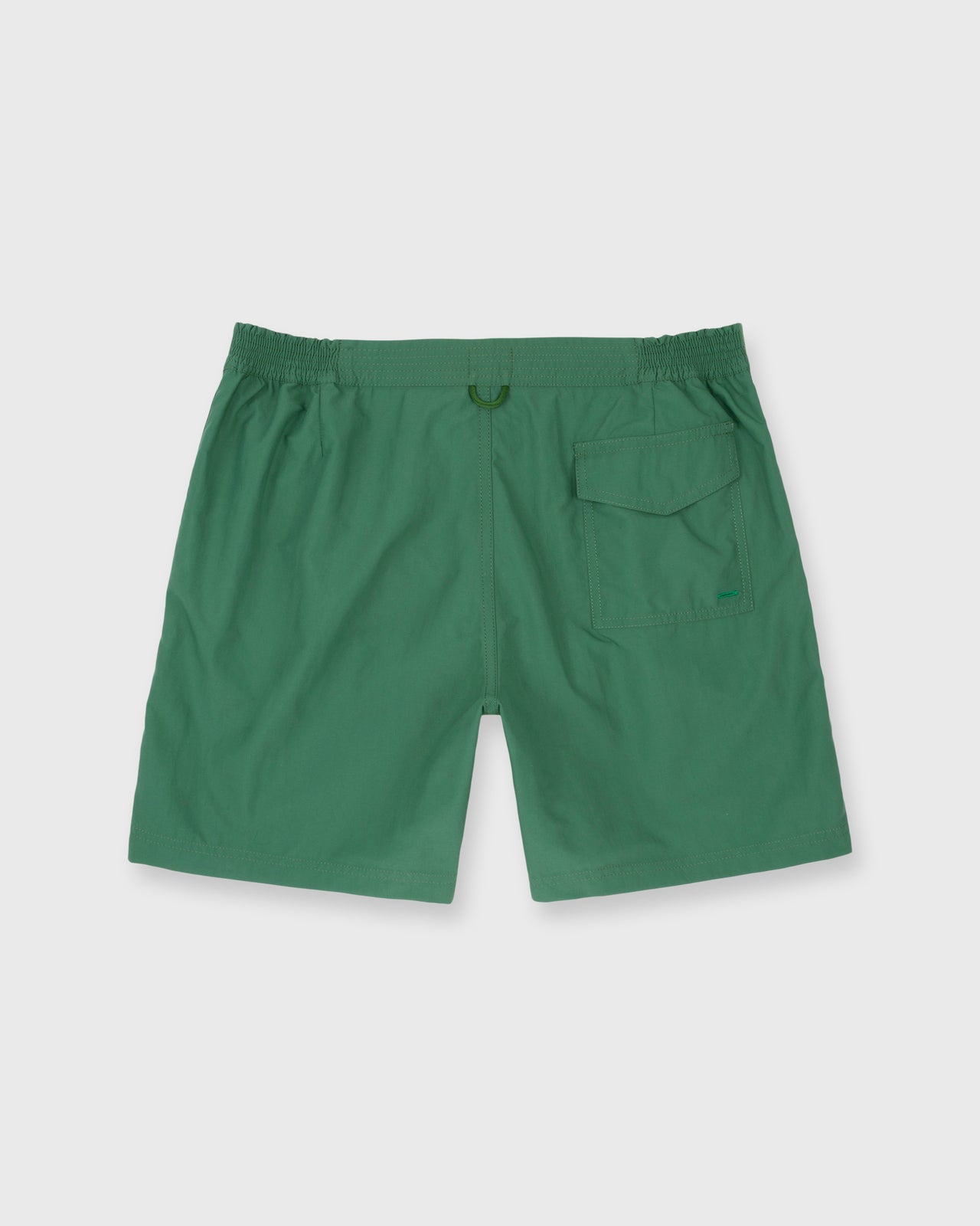 Zip-Front Mid-Length Swim Short in Pine Nylon