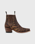 Load image into Gallery viewer, Short Cowboy Boot in Brown Tiger Leather
