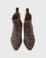 Load image into Gallery viewer, Short Cowboy Boot in Brown Tiger Leather
