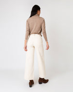 Load image into Gallery viewer, Tipped Funnel-Neck Sweater in Heather Mink Cashmere
