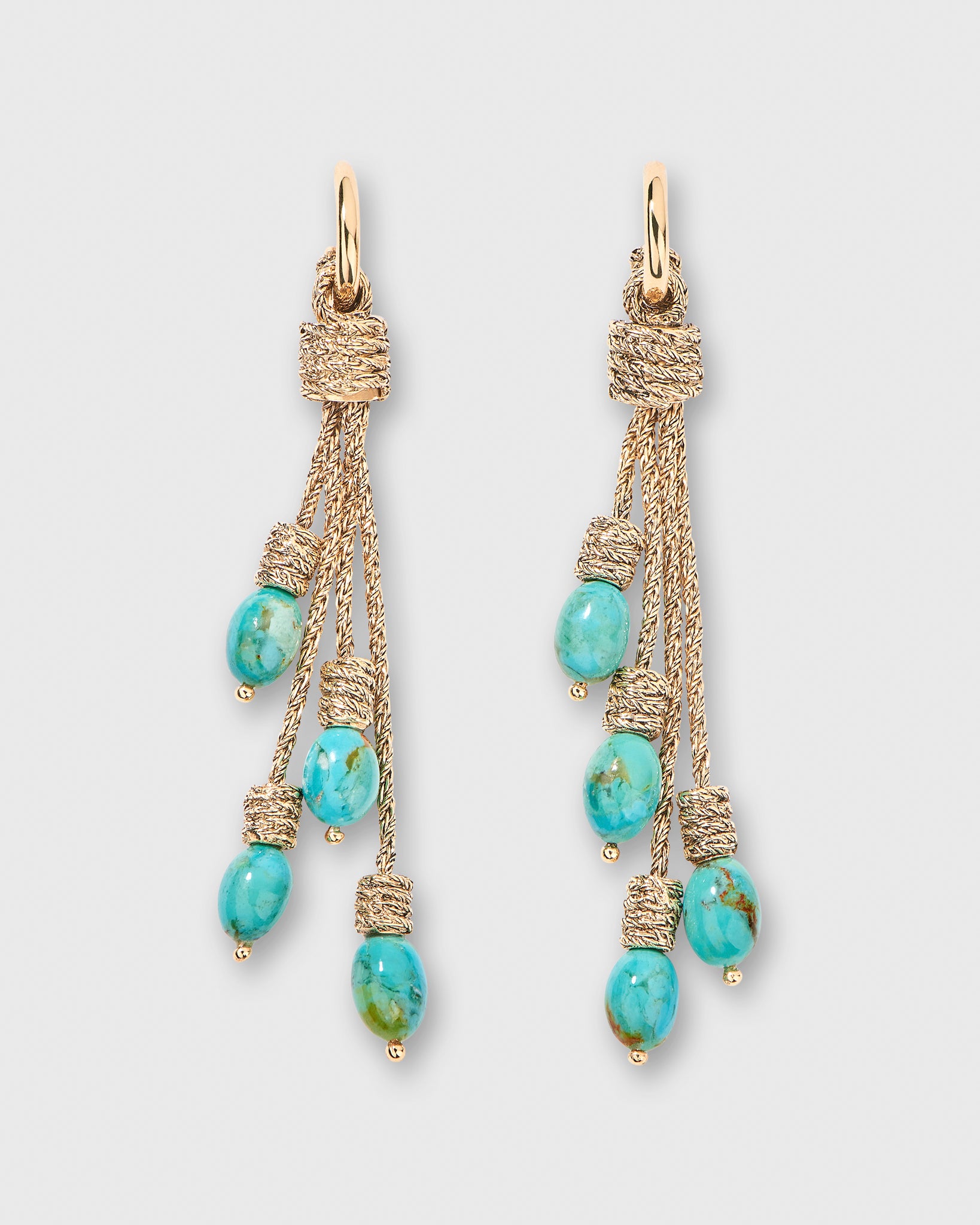 Theda Earrings in Turquoise/Yellow/Gold