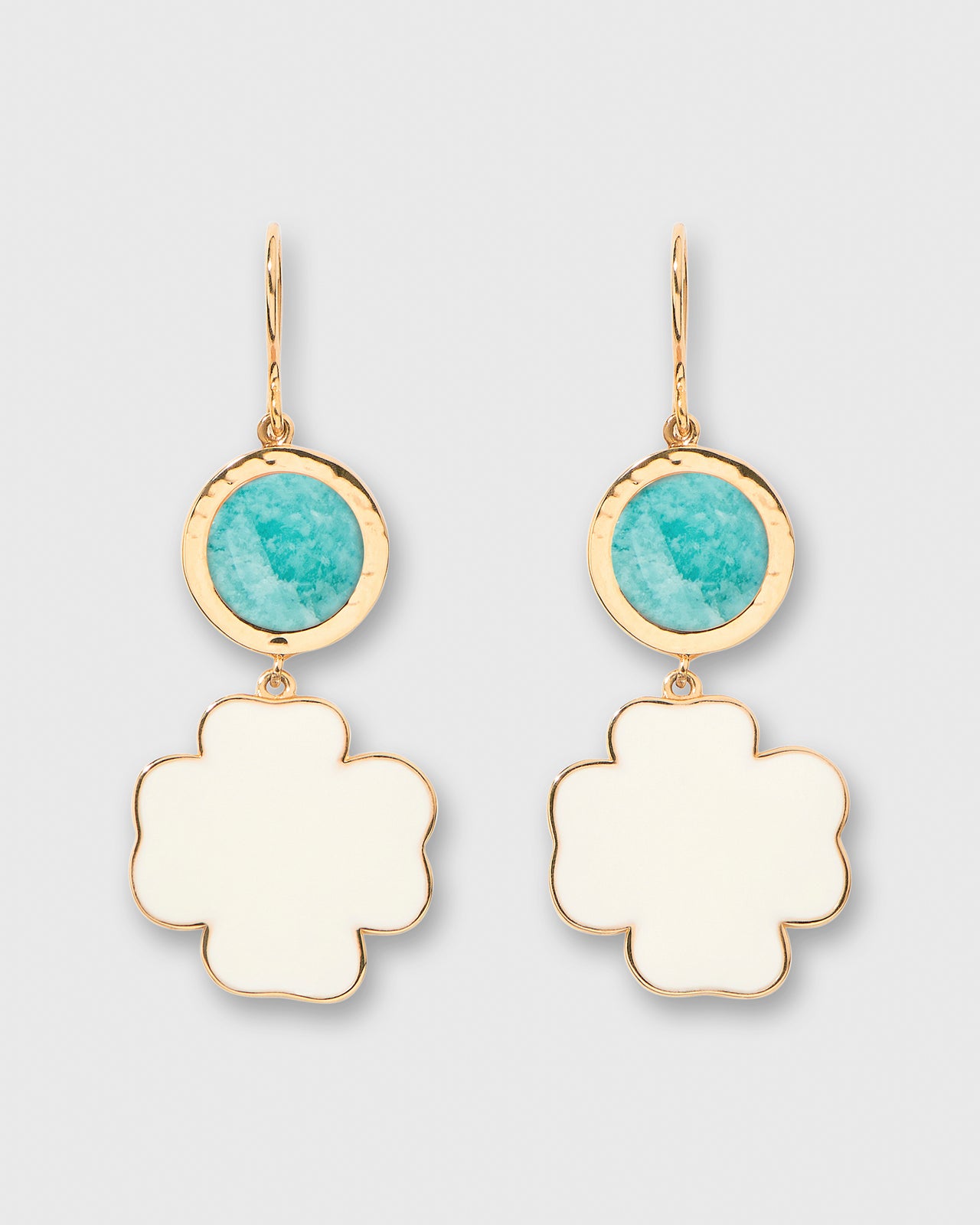 Eylin Earrings in Amazonite/Ivory