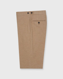 Side-Tab Dress Trouser in Camel Stretch Flannel