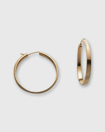 Load image into Gallery viewer, Flat Hoop Earrings in Gold-Plated Brass
