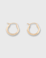 Load image into Gallery viewer, Small Rounded Hoop Earrings in Gold-Plated Brass
