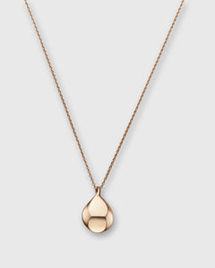 Teardrop Pendant Necklace in Gold-Plated Brass