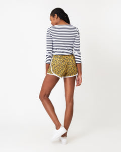 Track Short in Yellow Star Anise Liberty Fabric