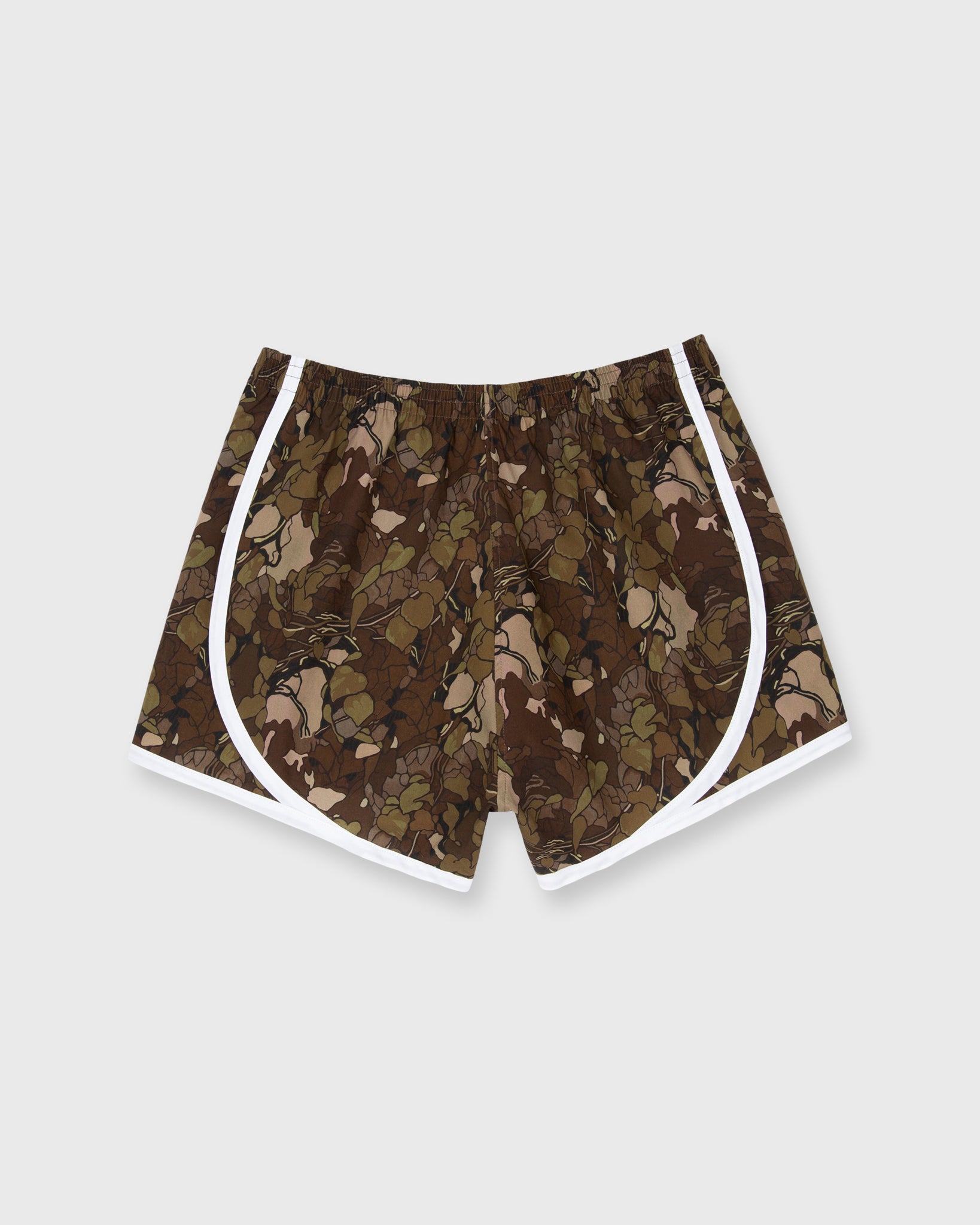 Track Short in Green/Brown Ivy Vine Liberty Fabric