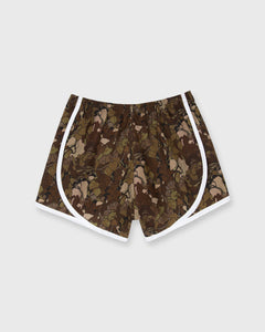Track Short in Green/Brown Ivy Vine Liberty Fabric