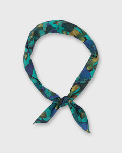 Anyway Scarf in Navy/Turquoise/Gold Jemma Rose Liberty Fabric