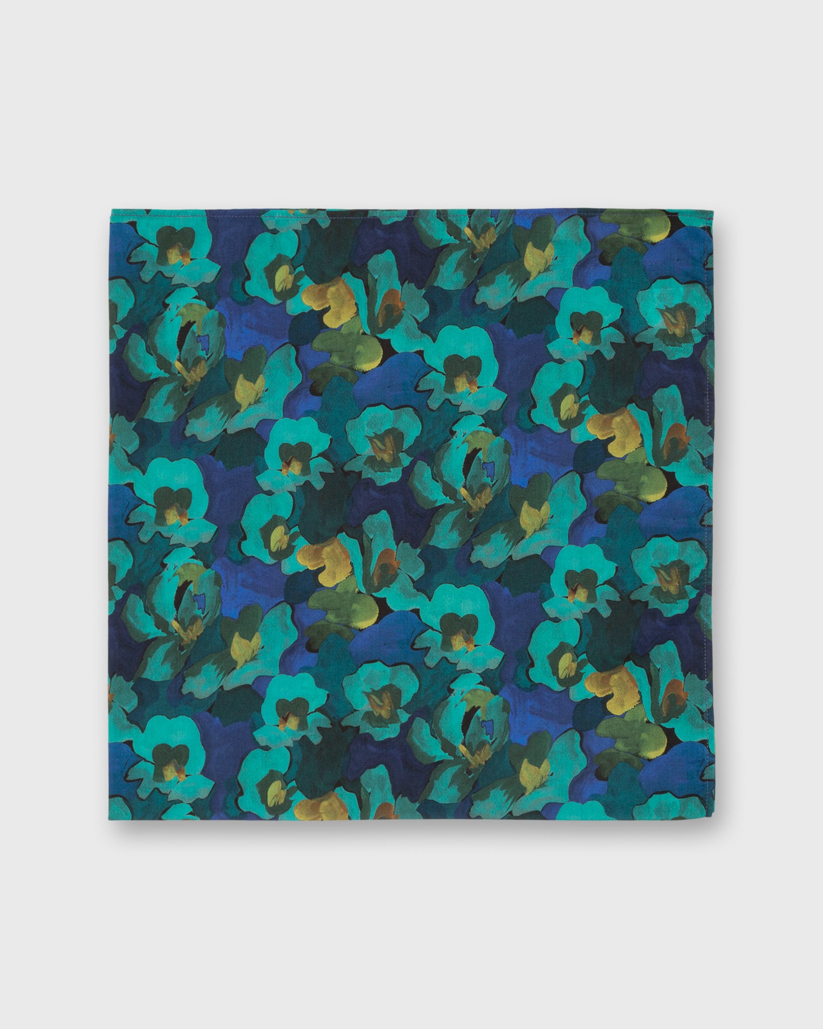 Anyway Scarf in Navy/Turquoise/Gold Jemma Rose Liberty Fabric