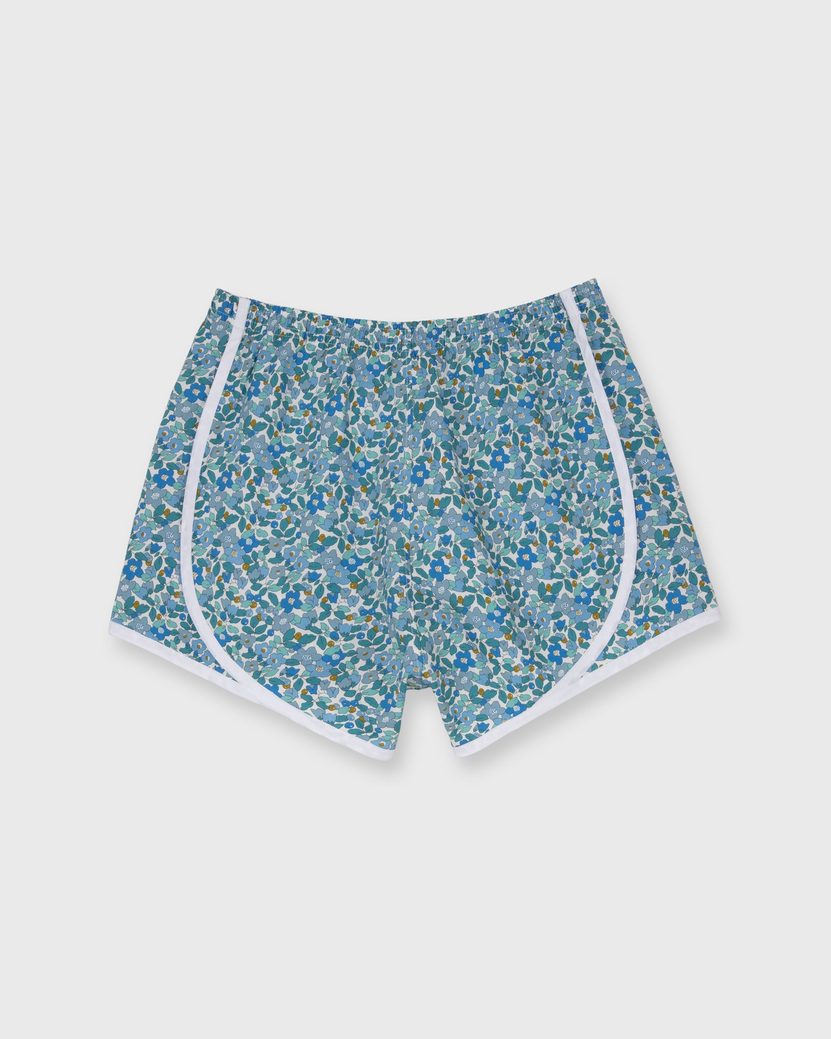 Track Short in Blue/Mint Betsy Berry Liberty Fabric