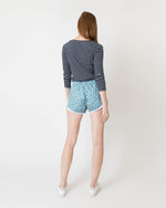 Load image into Gallery viewer, Track Short in Blue/Mint Betsy Berry Liberty Fabric

