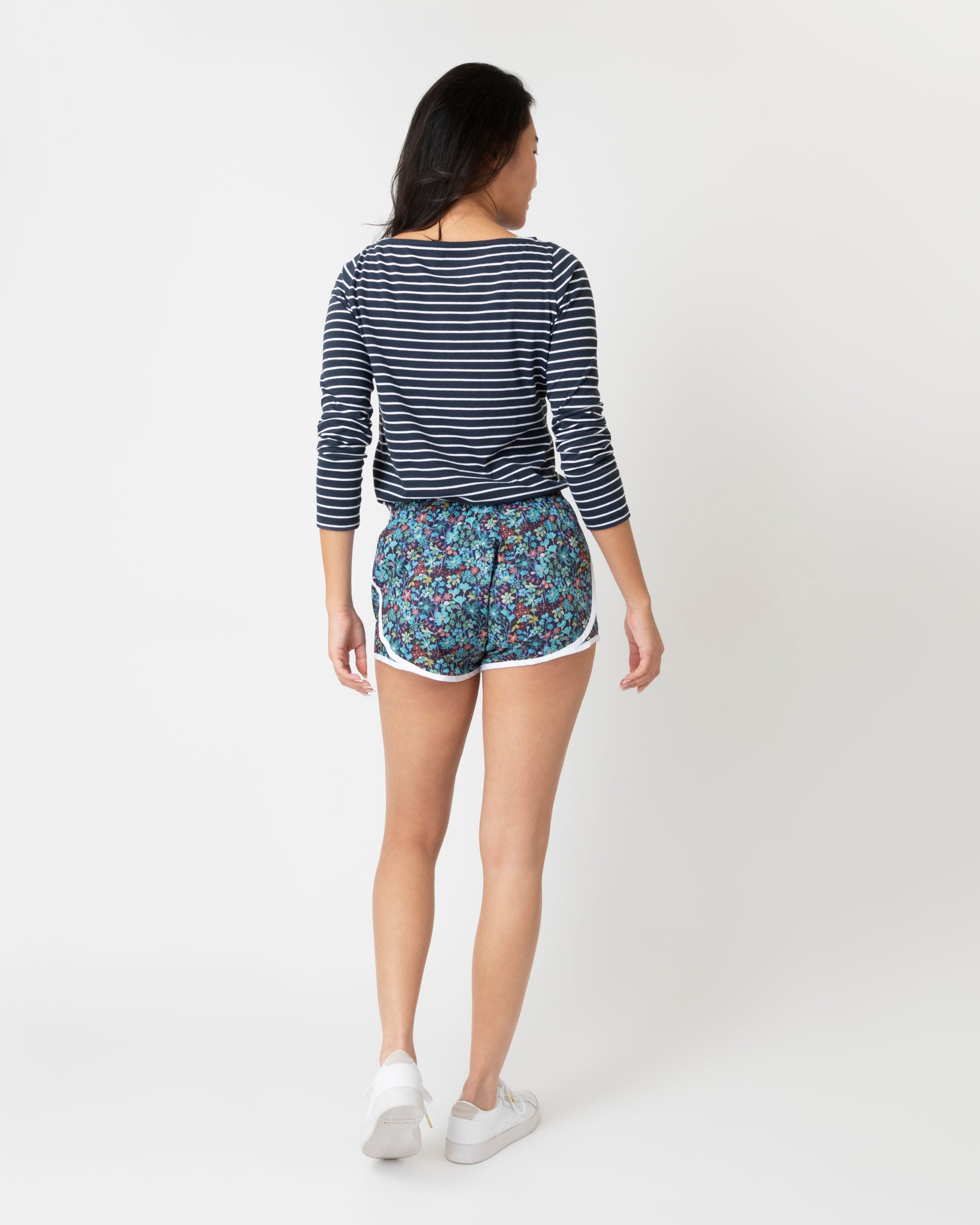 Track Short in Navy Multi Dreams Of Summer Liberty Fabric