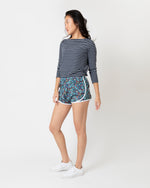 Load image into Gallery viewer, Track Short in Navy Multi Dreams Of Summer Liberty Fabric
