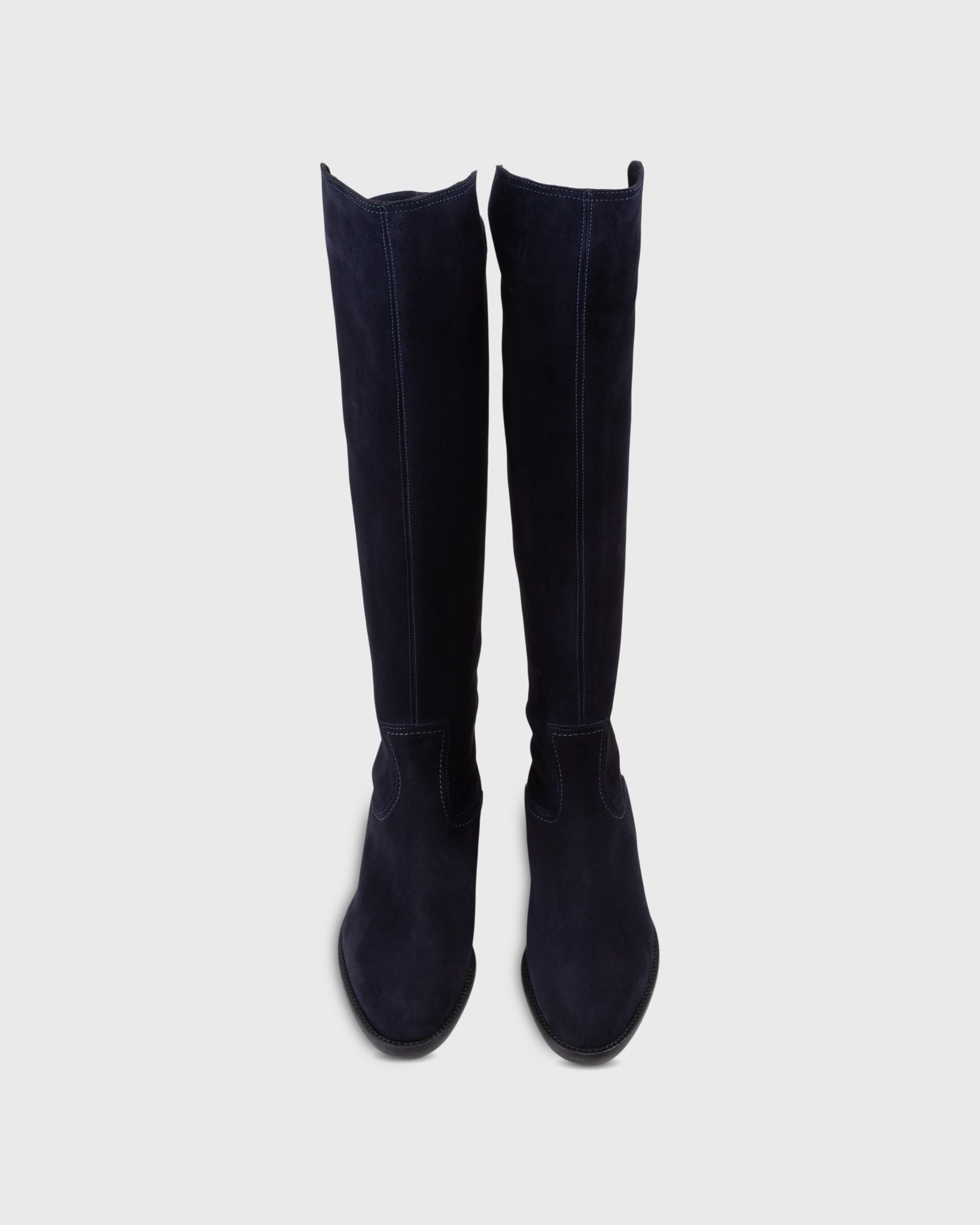 Pull-On Boot in Navy Suede