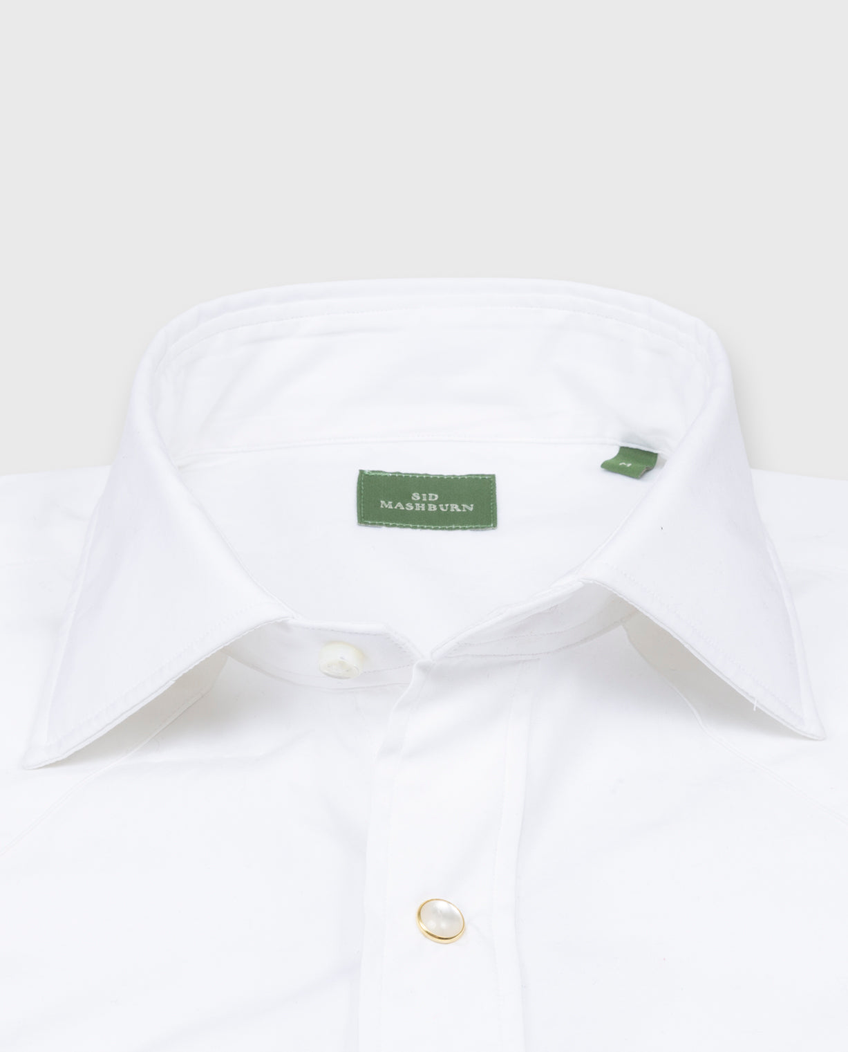Western Work Shirt in White Poplin
