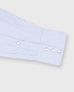 Western Work Shirt in Blue/White University Stripe Oxford