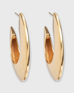 Saucer Hoop Earrings in Gold