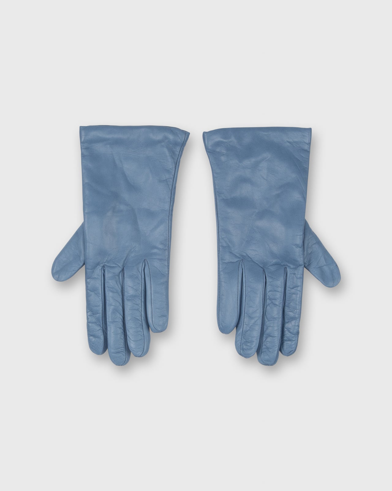 Cashmere-Lined Gloves in Steel Blue Nappa Leather | Shop Ann Mashburn