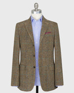 Load image into Gallery viewer, Virgil No. 2 Jacket in Brown/Sky/Spruce Herringbone Plaid Harris Tweed
