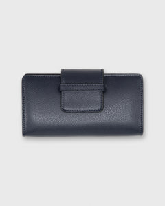 Small Phone Wallet Clutch in Navy Leather