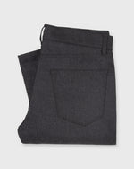 Load image into Gallery viewer, Slim Straight 5-Pocket Pant in Charcoal Mix Wool Twill
