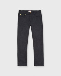 Slim Straight 5-Pocket Pant in Charcoal Mix Wool Twill