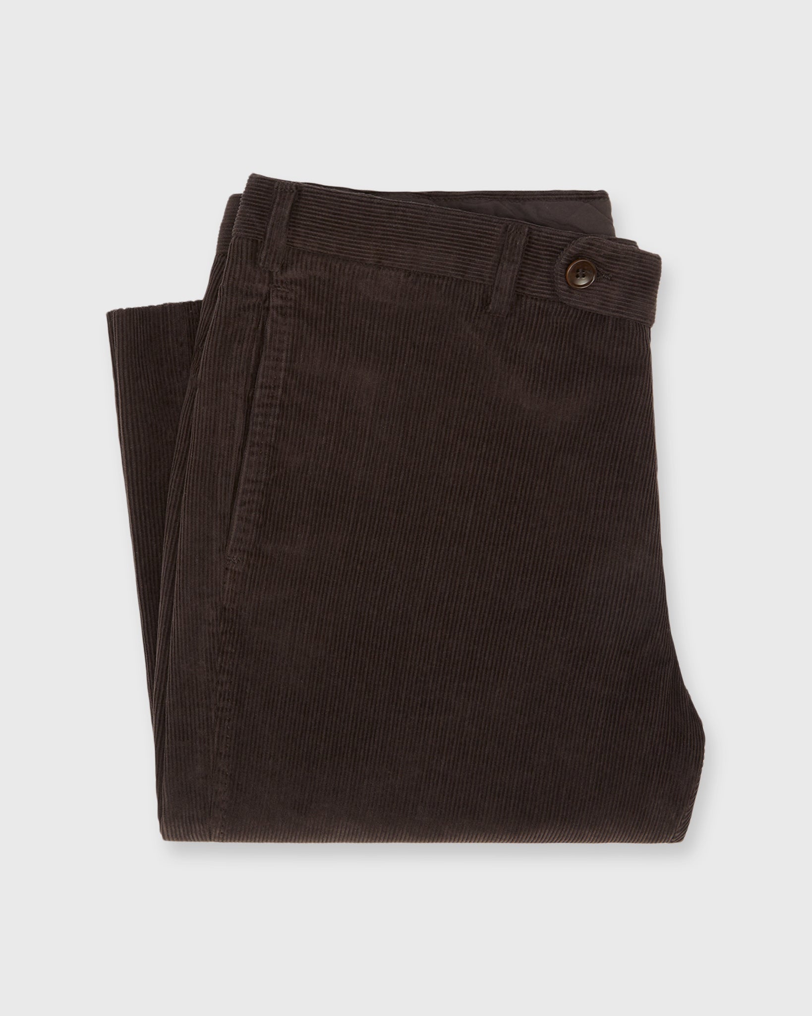 Garment-Dyed Sport Trouser in Chocolate Corduroy