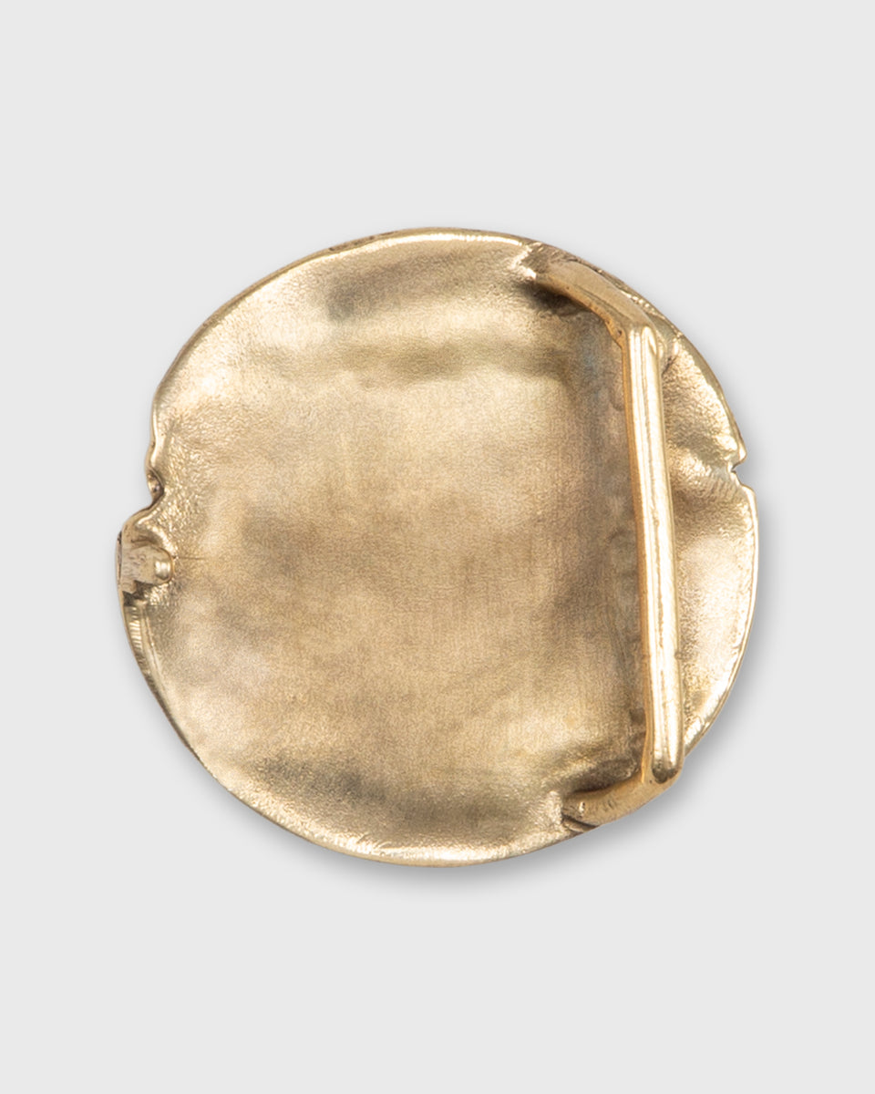 Round Abstract Belt Buckle in Brass | Shop Sid Mashburn