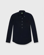 Load image into Gallery viewer, Knit Button-Down Popover Shirt in Navy Pique
