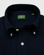 Load image into Gallery viewer, Knit Button-Down Popover Shirt in Navy Pique
