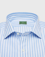 Load image into Gallery viewer, Otto Handmade Sport Shirt in Dutch Blue Awning Stripe Cotolino
