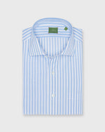 Load image into Gallery viewer, Otto Handmade Sport Shirt in Dutch Blue Awning Stripe Cotolino
