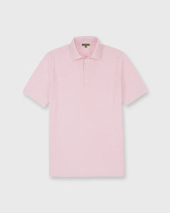 Rally Polo Sweater in Pale Pink Cotton