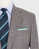 Load image into Gallery viewer, Virgil No. 2 Jacket in Flax/Brown/Blue Glen Plaid Hopsack
