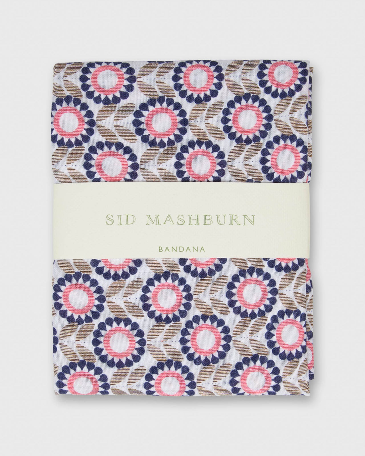 Bandana in Pink/Navy Circle