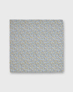 Load image into Gallery viewer, Cotton Print Pocket Square in Blue/Yellow Floriana Liberty Fabric
