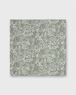 Load image into Gallery viewer, Cotton Print Pocket Square in Olive/Ivory Orlando Liberty Fabric
