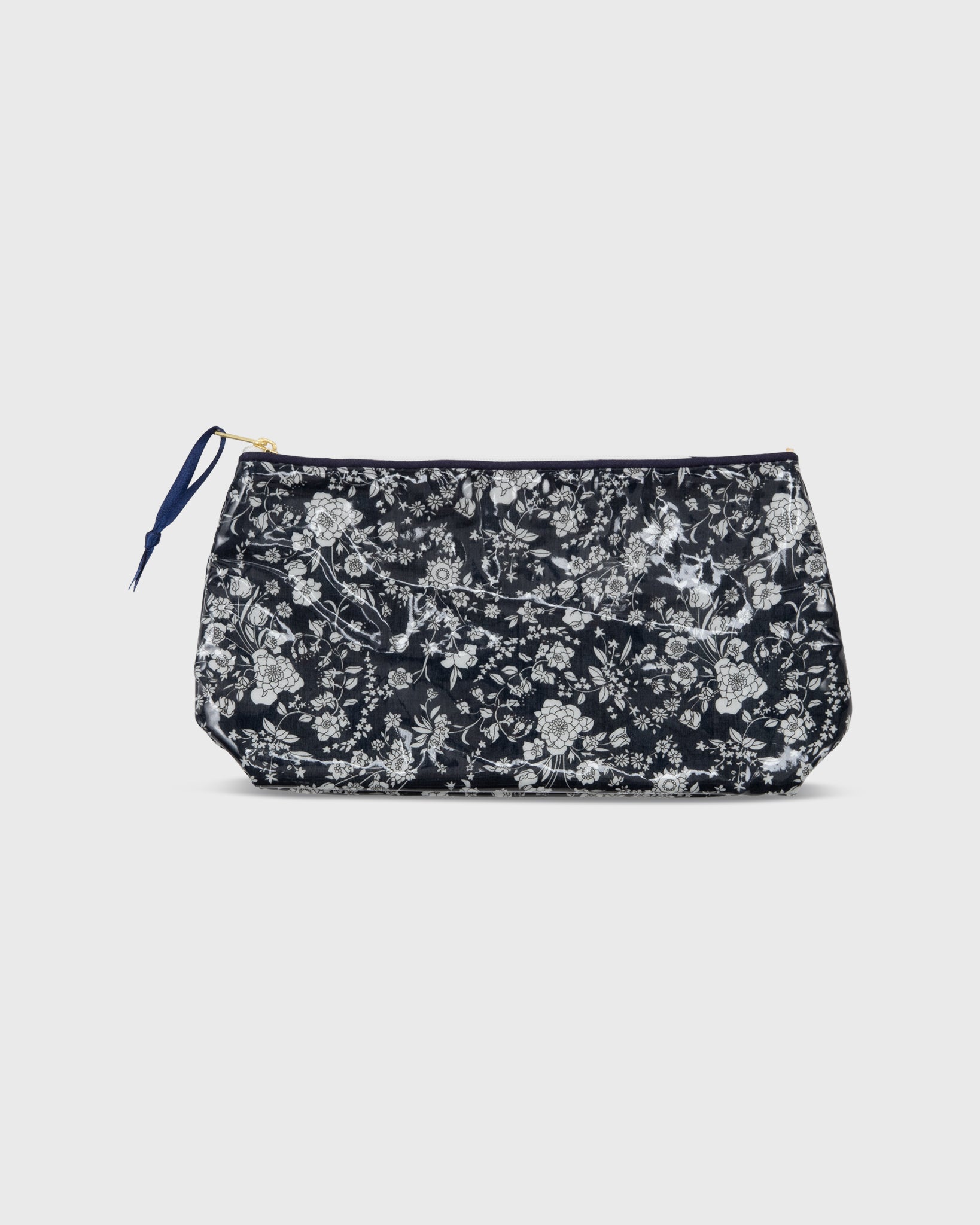 Coated Small Cosmetic Bag Blue Multi Wiltshire Liberty Fabric
