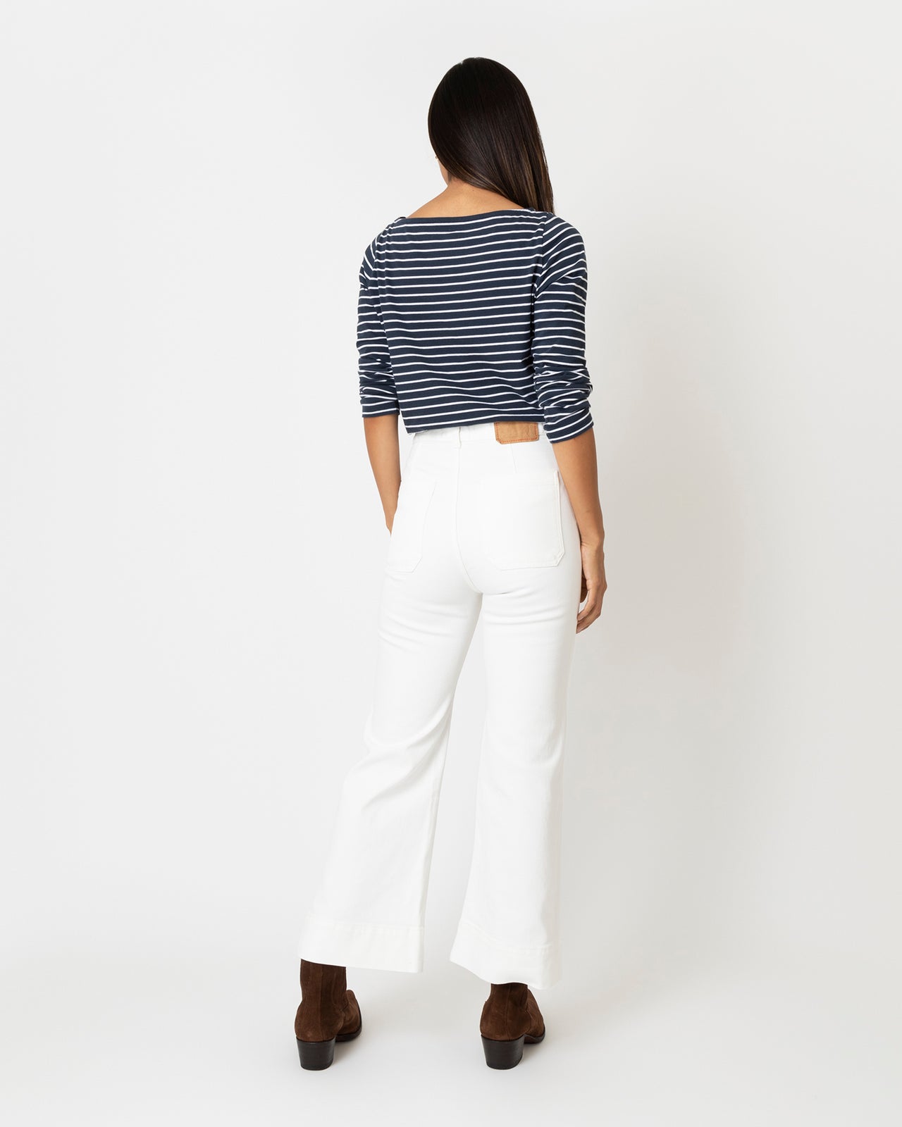 St Monica Cropped Jean in Natural White