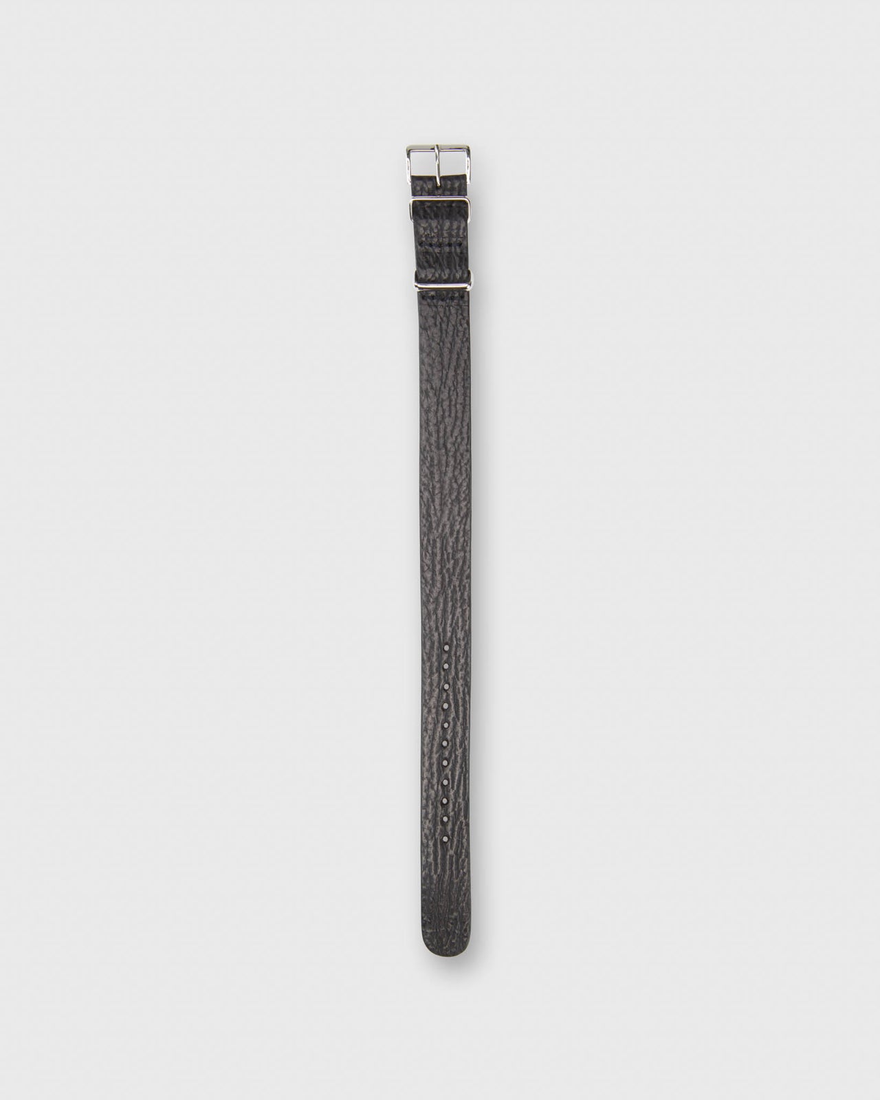 One-Piece Watch Strap in Black Sharkskin