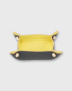 Load image into Gallery viewer, Two-Tone Soft Small Square Tray in Citron/Military Leather
